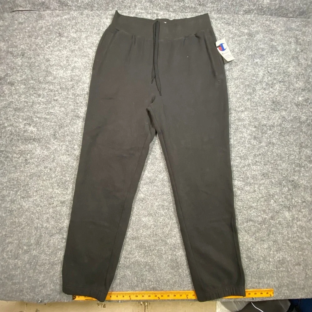 Champion Mens Black Premium Fleece Jogger Sweatpants P7056 Drawstring New